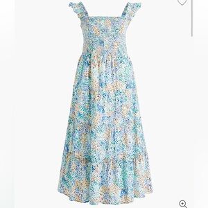 Floral Smocked Midi Dress